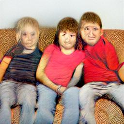 generated: three children on a couch #2